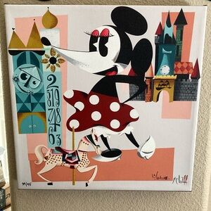 Disney Art Mcbiff Minnie Mouse Time Well Spent Limited Canvas